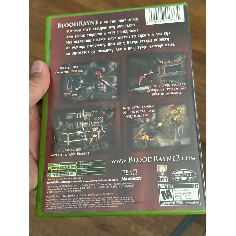 Bloodrayne 2 Microsoft XBOX Game , Good Condition, Complete